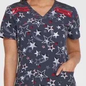 DICKIES DK602 V-NECK SCRUB TOP LUCKY STAR